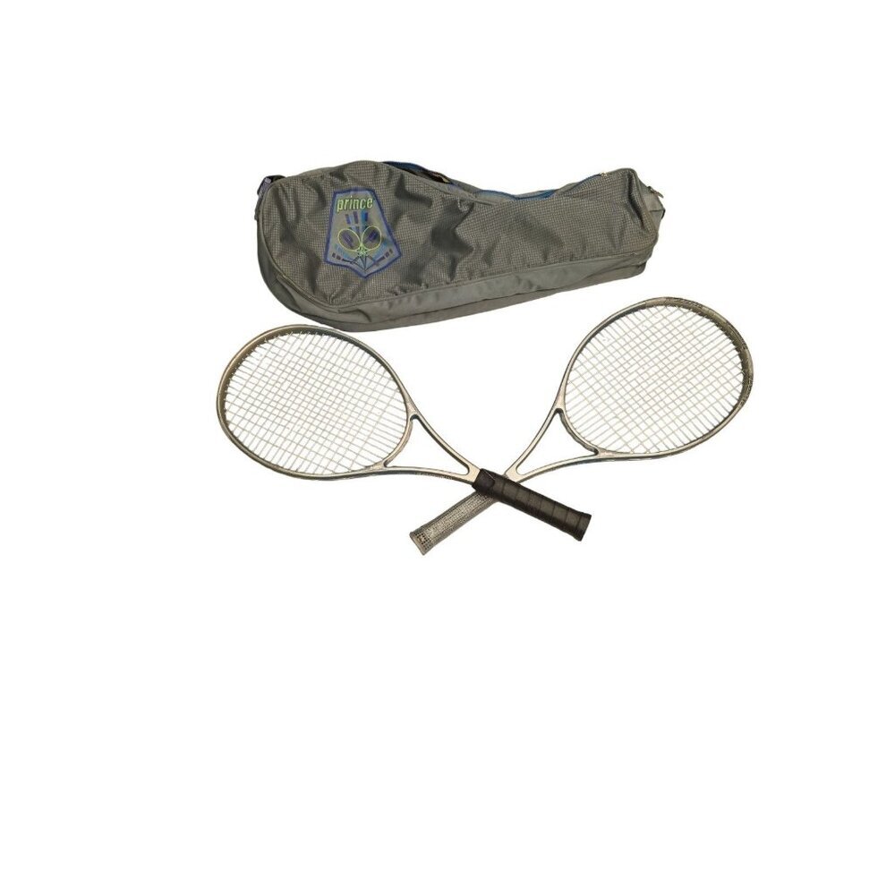 Prince Racquets & Prince Double Racquet Bag, Includes 2 Racquets, Vintage 1980